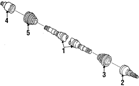 Drive Axles for 1986 Ford EXP #0