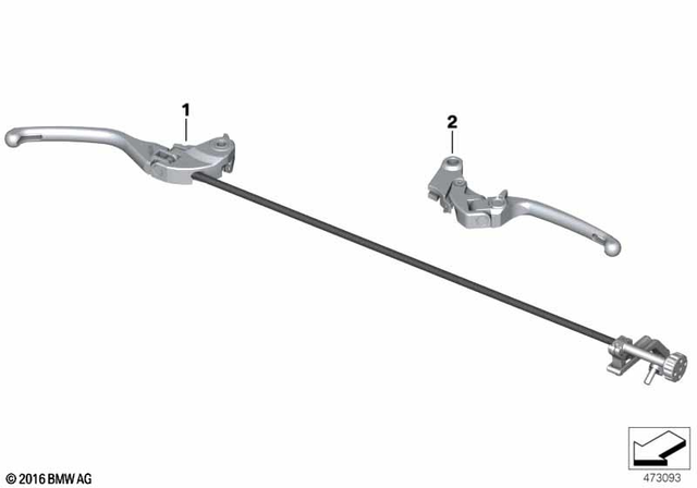 77228568167 - Ergonomics &amp; Comfort: Satz Hp Race Handbrake Lever for BMW-Motorrad Image