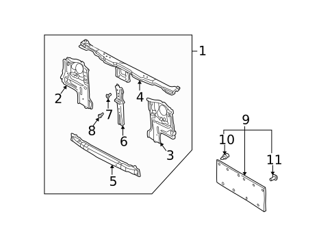 Radiator Support for 2002 Nissan Xterra #0