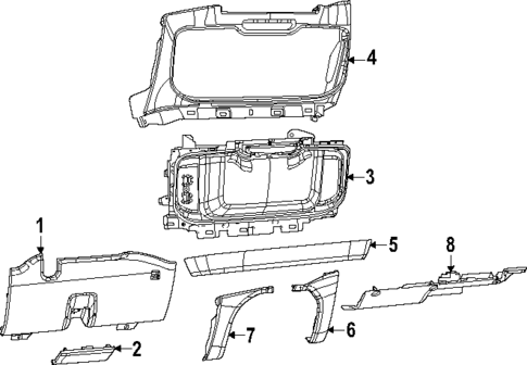 Instrument Panel Components for 2025 Ram 1500 #1