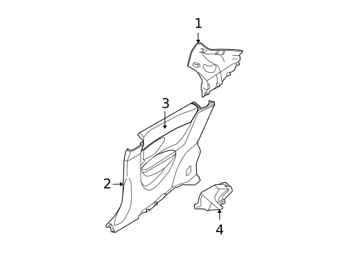 Interior Trim - Quarter Panels for 2011 Hyundai Accent #0