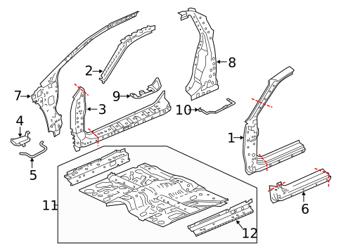 Floor & Rails for 2011 Honda CR-Z #0
