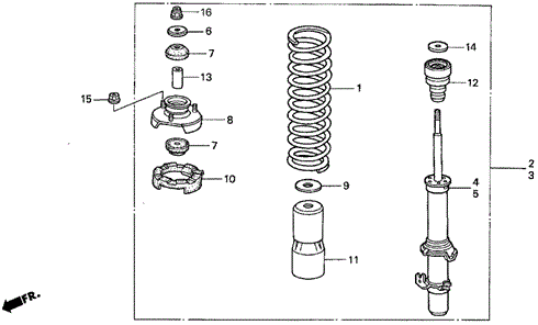 Front Shock Absorber for 1998 Acura CL #0