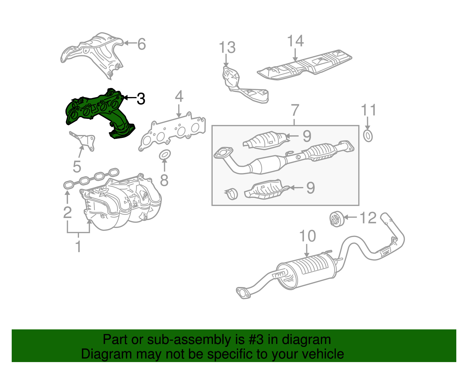 17141-75110 - Exhaust Manifold - 2005 2006 Toyota Tacoma | Nucar Toyota ...