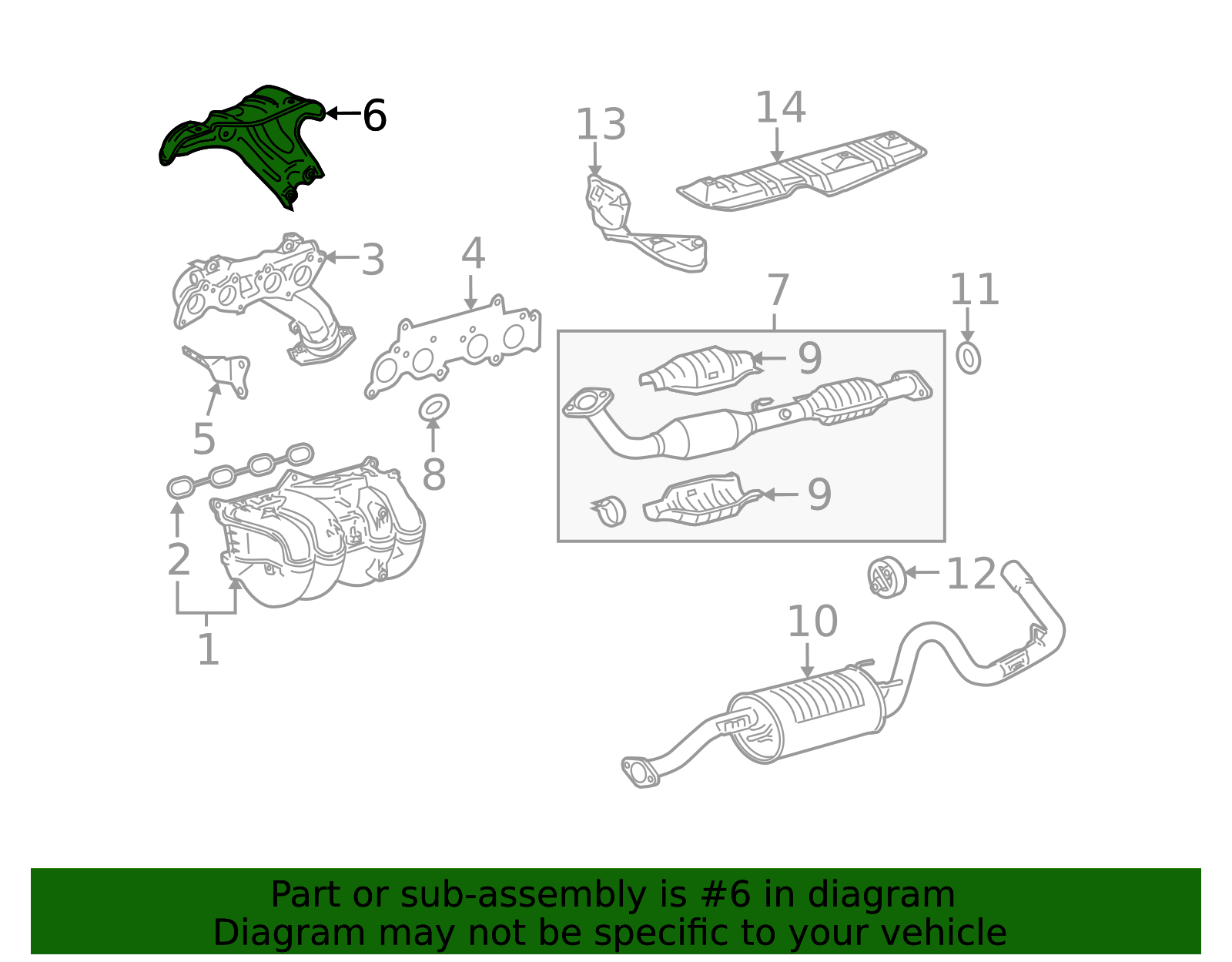 2005-2016 Toyota Exhaust Manifold Heat Shield 17167-75160 | Toyota ...