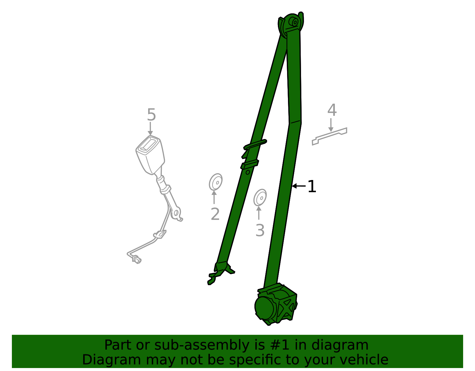 Seat Belt Assembly - BMW (72-11-8-076-553)