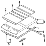 7391081A10 - Body: Headliner for Nissan Image