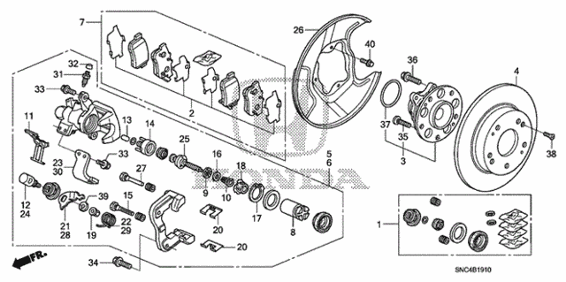 Rear Brake (Disk) for 2010 Honda Civic #0