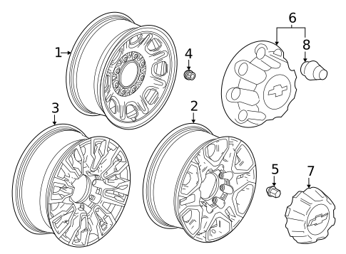 Wheels for 2023 Chevrolet Silverado 2500 HD #1