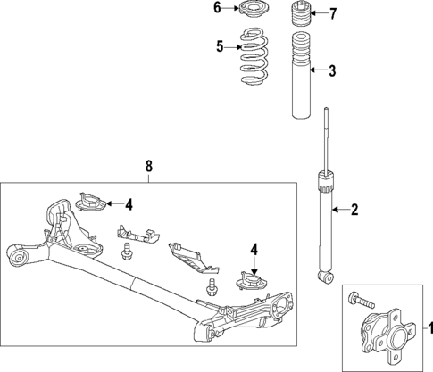 Rear Suspension for 2019 Honda Fit #1