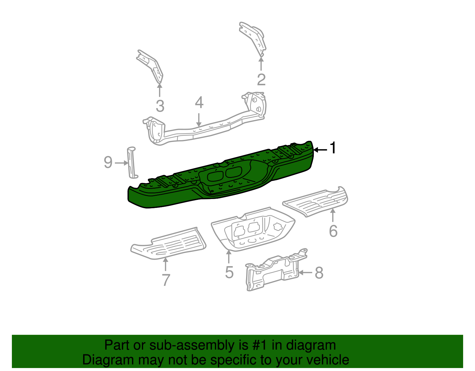 2000-2006 Toyota Tundra Rear Bumper 52151-0C011 | Toyota Parts Center