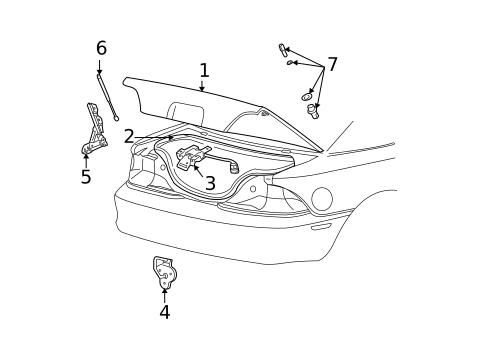 Lid & Components for 2004 Ford Mustang #0