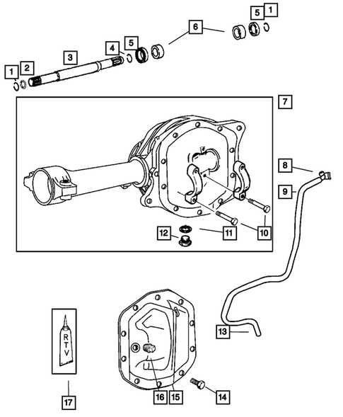 Front Axle Housing for 2006 Jeep Liberty #0
