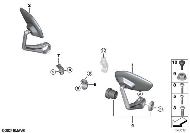 32727108118 - Ergonomics &amp; Comfort: Clamp, Right - Ecall for BMW-Motorrad Image