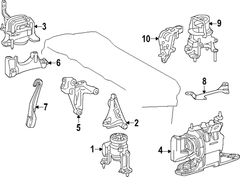 Engine & Trans Mounting for 2025 Toyota Grand Highlander #0