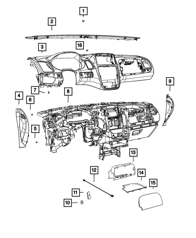 1SE95DX9AD - : Instrument Panel Mat for Mopar Image