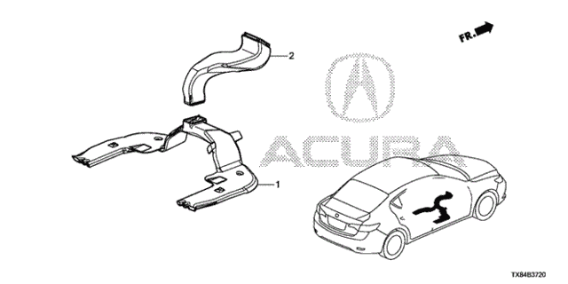 Duct for 2013 Acura ILX #0