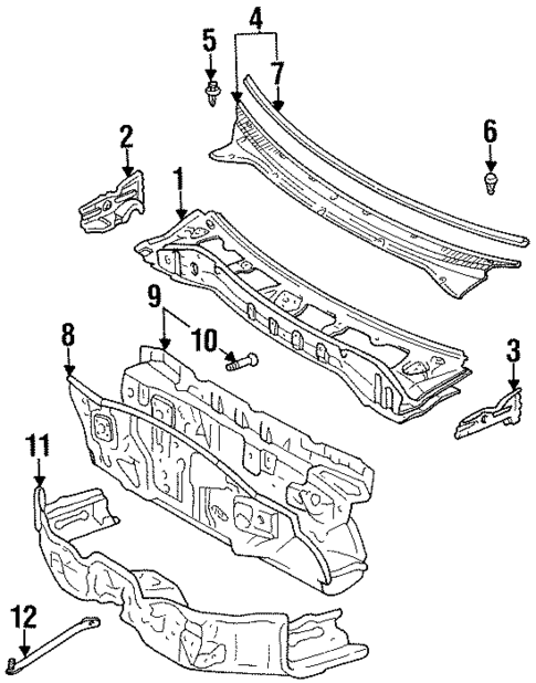 Cowl for 1997 Toyota Paseo #0