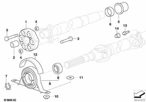 Prop Shaft, Single Components for 2000 BMW 320i #0