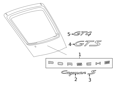 Exterior Trim - Lift Gate for 2016 Porsche Cayman #0