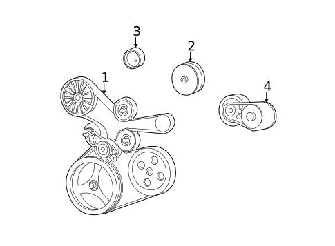 Accessory Drive Belt System Components for 2003 Jeep Liberty #0