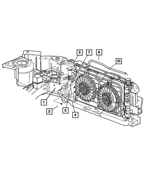 Tank, Coolant Engine for 2001 Chrysler Voyager #0
