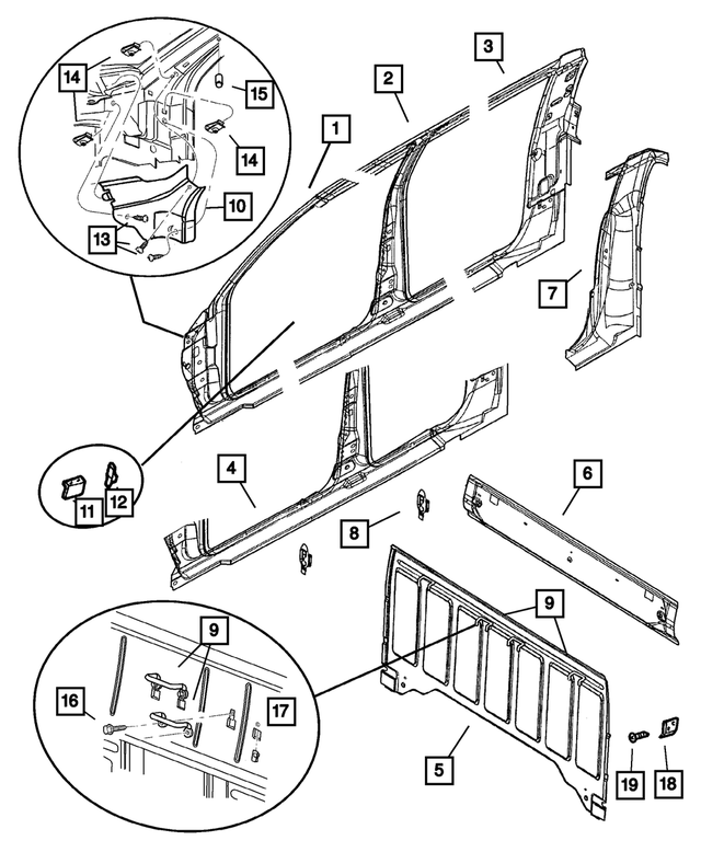 5017051AC - : Body Side Aperture Front Panel, Left for Mopar Image