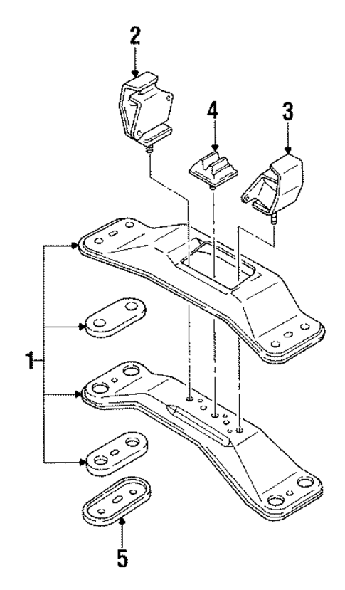 Engine Crossmember for 1990 Subaru Loyale #1