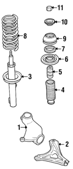 F7RZ3K207AA - Suspension: Knuckle for Ford: Contour | Mercury: Cougar, Mystique Image