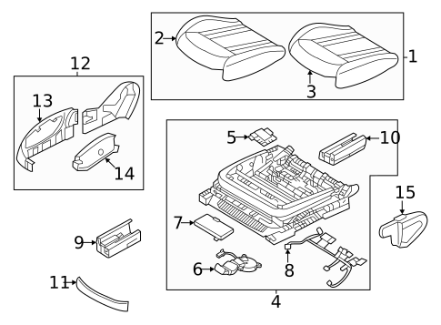 Passenger Seat Components for 2023 Genesis G90 #1