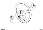 32311155859 - Steering: Sports Steering Wheel for BMW: 524td, 525i, 528e, 535i, 635CSi, 735i, 735iL, 750iL Image image