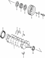13321PD2004 - Engine: BEARING A, MAIN (BLUE) (TAIHO) for Honda Image