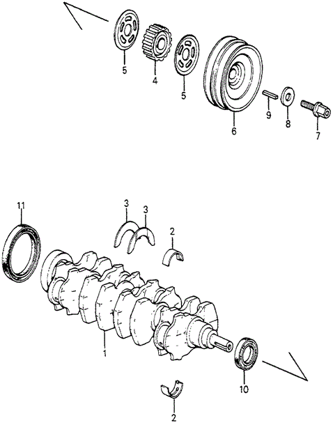 Crankshaft for 1984 Honda Accord #0