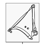 2028600386 - Body: Lap &amp; Shoulder Belt for Mercedes-Benz Image