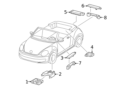 Keyless Entry Components for 2017 Volkswagen Beetle #0