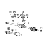 6105050AA - Front Wheel Drive; Diff and Drive Line: Hex Flange Head Bolt, Mounting for Chrysler: 200, Pacifica, Voyager | Dodge: Charger Daytona, Dart | Jeep: Cherokee, Wagoneer S | Ram: ProMaster 1500, ProMaster 2500, ProMaster 3500, ProMaster EV Image