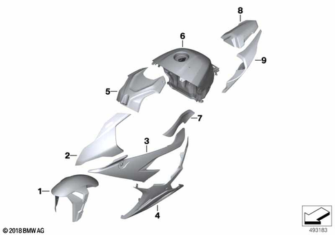 Motorcycle Trim Section, Windshield for 2020 BMW-Motorrad S 1000 RR #2