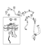 68244857AB - Cooling: Coolant Bottle Inlet Hose for Mopar Image