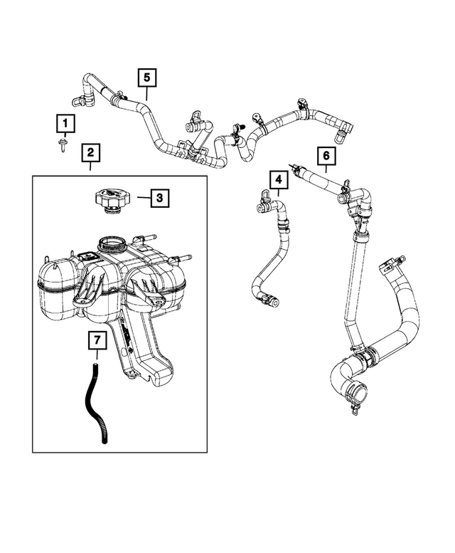 68244857AB - Cooling: Coolant Bottle Inlet Hose for Mopar Image image