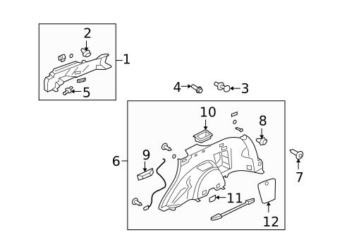 Interior Trim - Quarter Panels for 2007 Mitsubishi Outlander #0