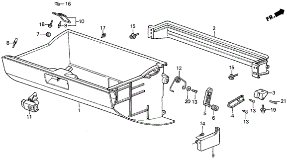 Glove Box Components for 1988 Acura Integra #0