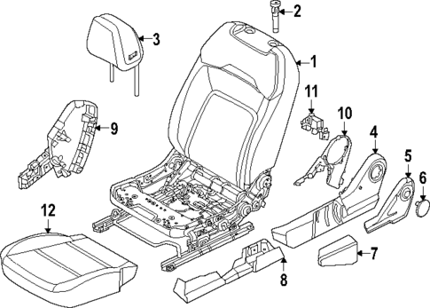 Driver Seat Components for 2025 Nissan Kicks #0