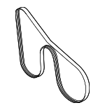 ML3Z8620B - Cooling System: Alternator Belt for Ford Image