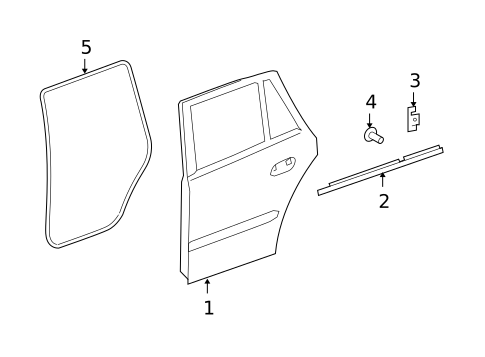 Door & Components for 2010 Mercedes-Benz GL350 #1