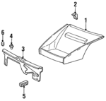 99350458700 - : Front Cover Support for Porsche: 911 Image