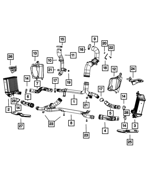 Radiator and Related Parts; Charge Air Cooler for 2013 Fiat 500 #1