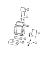 7EY09U00AA - Interior Trim: Front Seat Back Cover, Right for Mopar Image