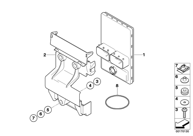 61358394839 - General Electrical System: Central Chassis Electronics - 17-07-500 for BMW-Motorrad Image