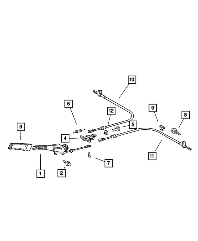 5096623AA - Parking Brake: Parking Brake Handle for Mopar Image