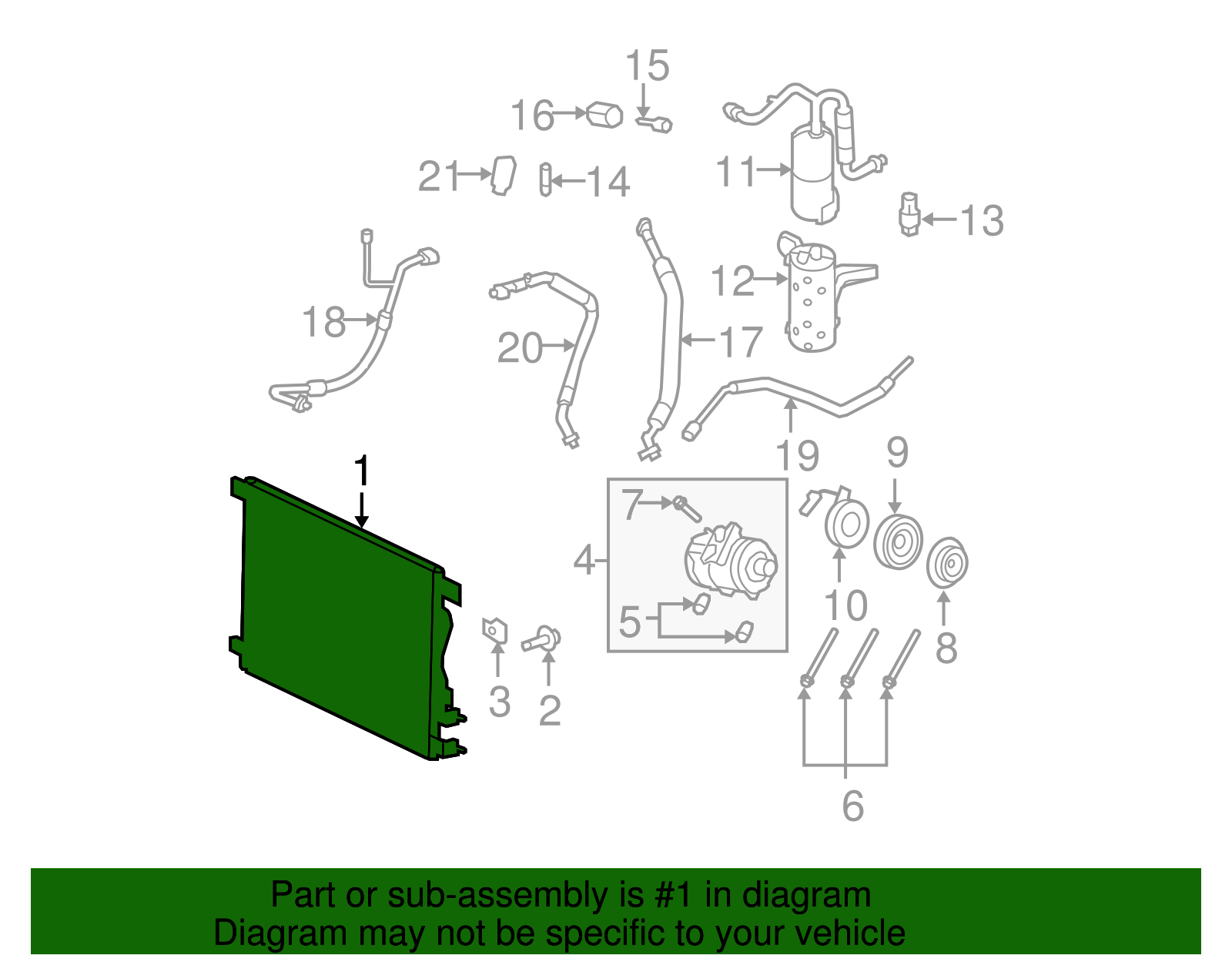2008-2010 Ford A/C Condenser 7c3z19712a | TascaParts.com